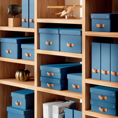 PACK 2 CAJAS DE ALMACENAMIENTO CARToN MEDIANA COLOR AZUL LEITZ 61490068