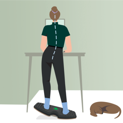 REPOSAPIES BALANCE BOARD LEITZ ERGO COLOR GRIS OSCURO KENSINGTON 65870089