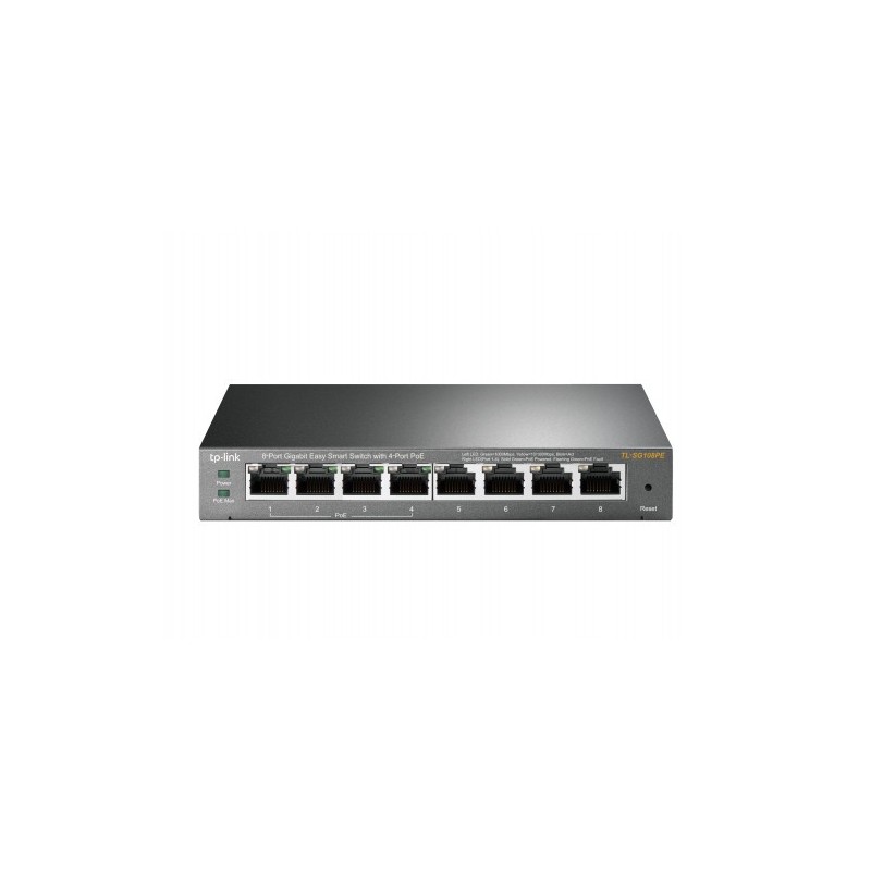 TP LINK TL SG108PE No administrado Gigabit Ethernet 10 100 1000 Energia sobre Ethernet PoE Negro