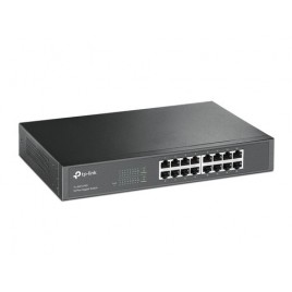 SWITCH CON BASE DE MONTAJE TP LINK DE ESCRITORIO DE 16 PUERTOS GIGABIT