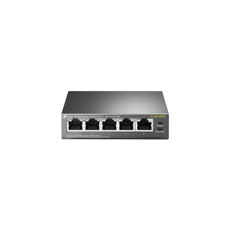 TP LINK TL SG1005P No administrado Gigabit Ethernet 10 100 1000 Energia sobre Ethernet PoE Negro