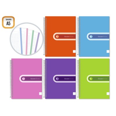 CUADERNO EXTRA TF A5 140 HOJAS MICROPERFORADO GOLDEN 318211