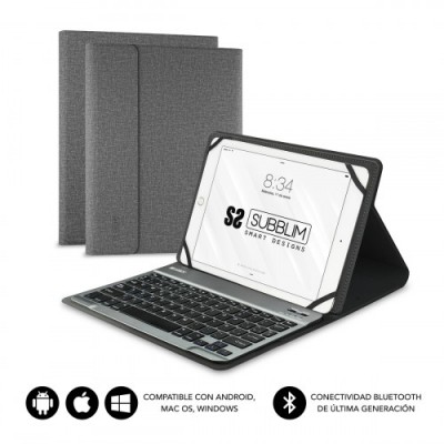 SUBBLIM Funda con Teclado KEYTAB PRO BLUETOOTH 101 Grey