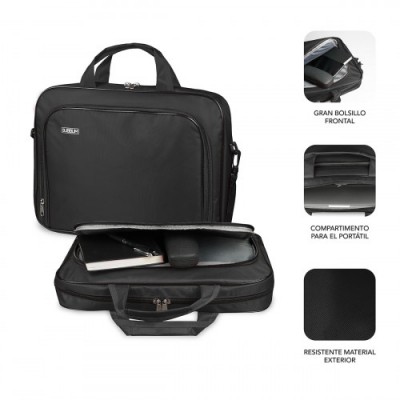 SUBBLIM Maletin Ordenador Oxford Laptop Bag 133 14 Black