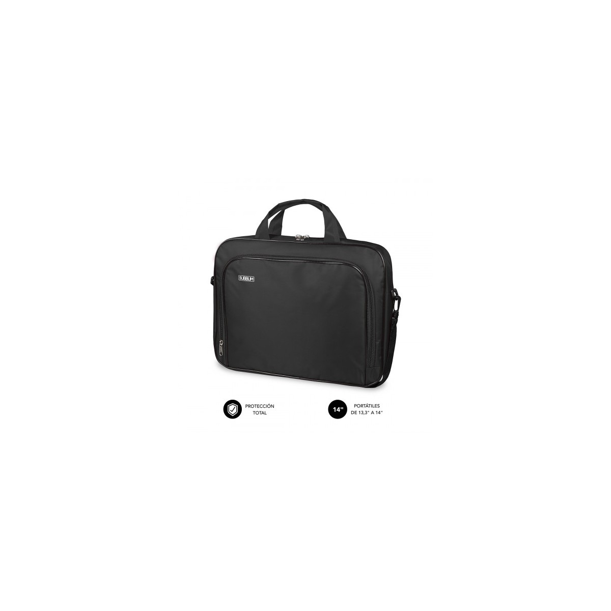 SUBBLIM Maletin Ordenador Oxford Laptop Bag 133 14 Black