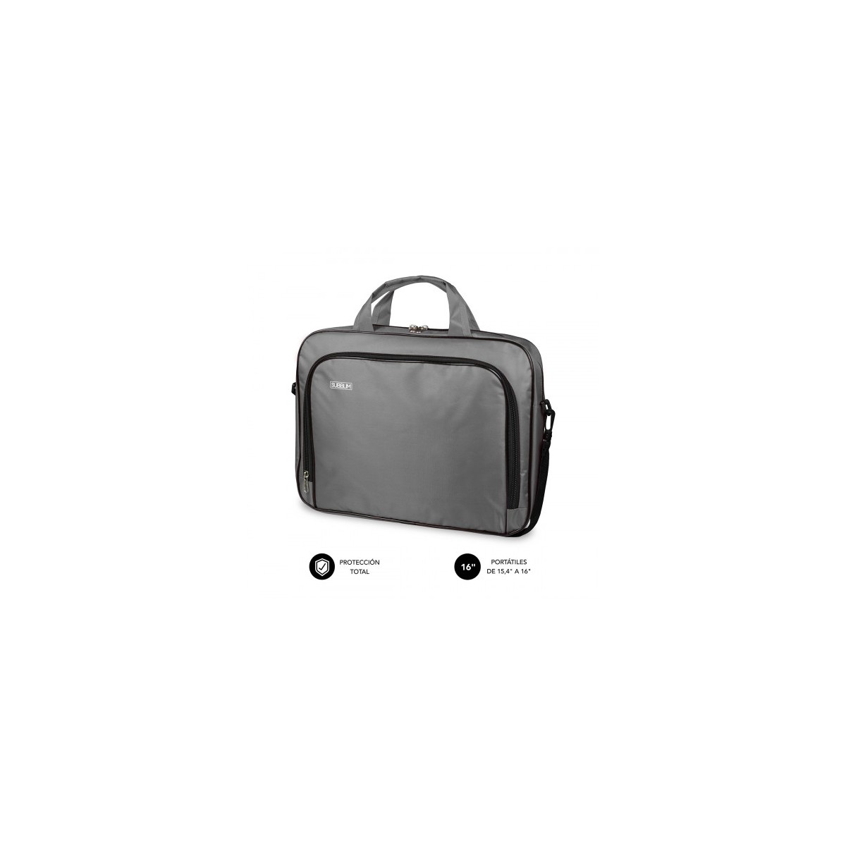 SUBBLIM Maletin Ordenador Oxford Laptop Bag 154 16 Grey