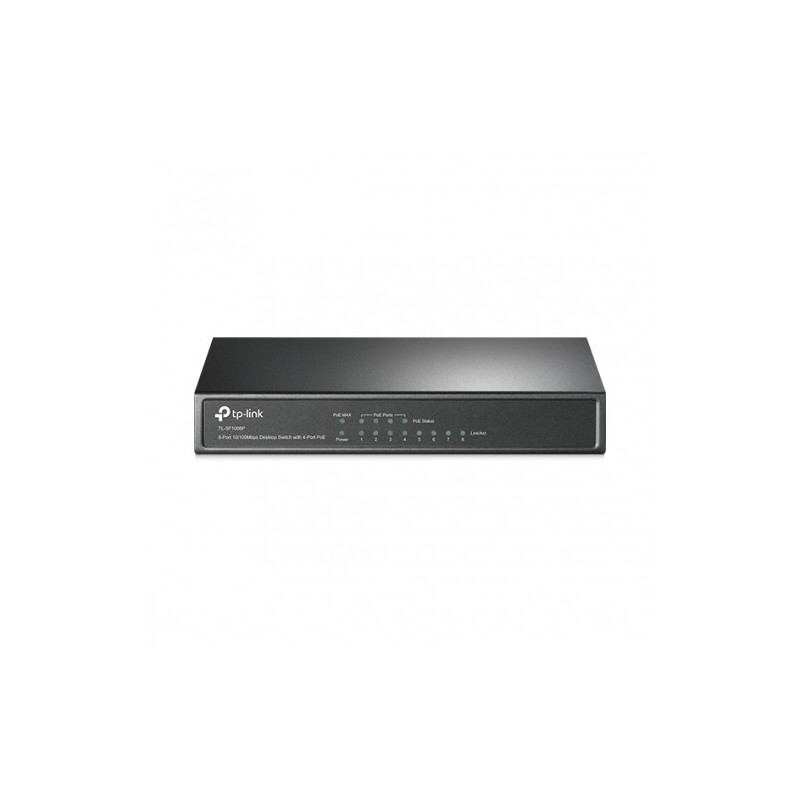 TP LINK TL SF1008P No administrado Fast Ethernet 10 100 Energia sobre Ethernet PoE Negro