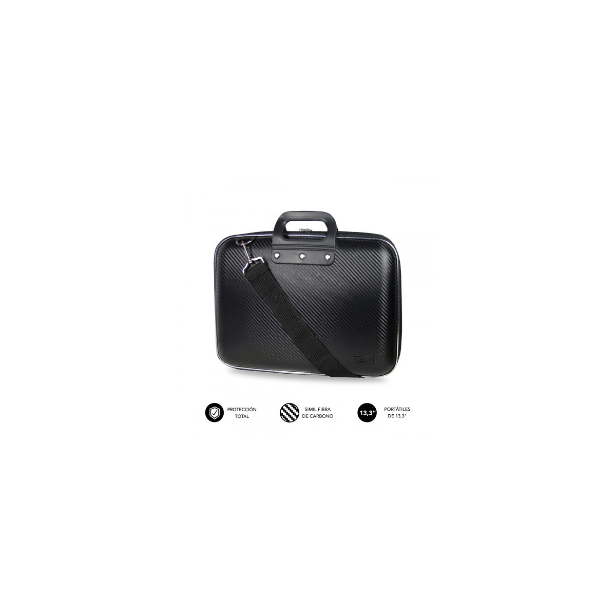 SUBBLIM Maletin Ordenador EVA Laptop Bag Carbon 133 Black