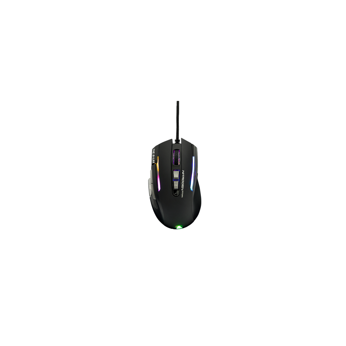 G LAB ILLUMINATED GAMING MOUSE 4800 DPI SOFTWARE BLACK KULT NITROGEN ATOM