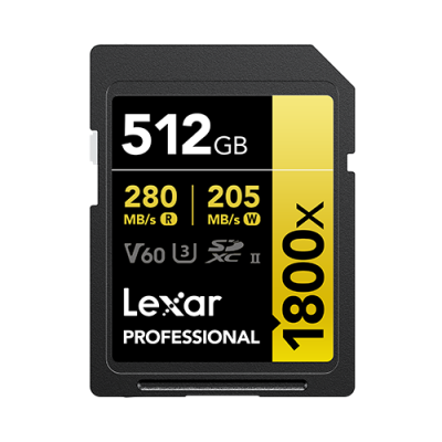 Lexar Professional 1800x 512 GB SDXC UHS II Clase 10