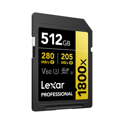 Lexar Professional 1800x 512 GB SDXC UHS II Clase 10