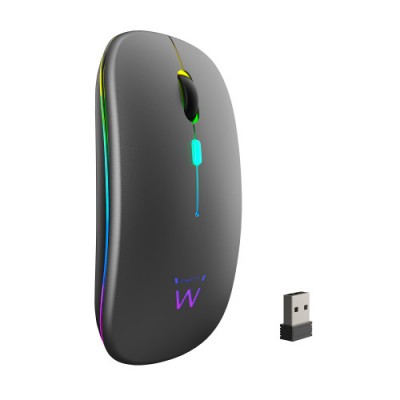 EWENT RAToN INALaMBRICO RECARGABLE DUAL CONEXIoN BLUETOOTH WIFI RGB