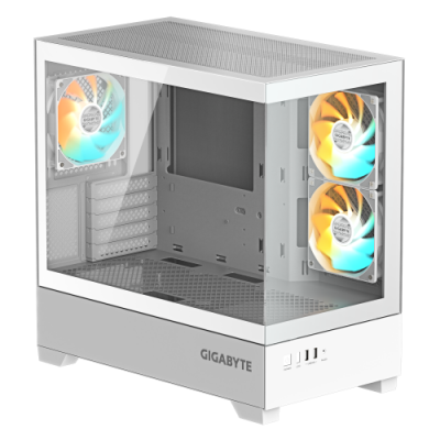 GIGABYTE C201 PANORAMIC ICE Caja para PC Torre media m ATX compatible con radiador de 360 mm 3 ventiladores preinstalados USB 3