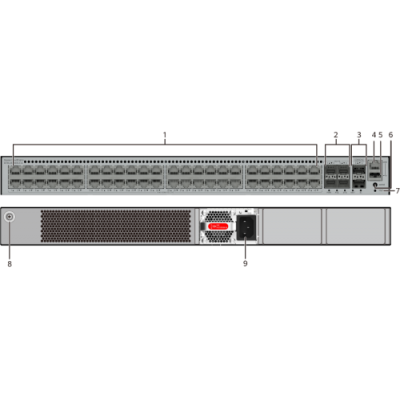 HUAWEI S5735 L48PN4XE A V2 4810M 100M 1G 25GE BASE T PORTS 410GE SFP PORTS 212GE STACK PORTS POE 828W POE 11000W AC POWER
