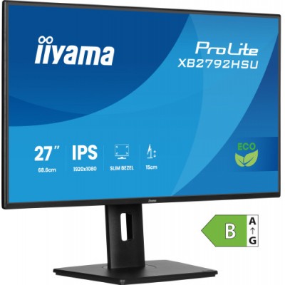 MONITOR IIYAMA PROLITE XB2792HSU B1 686 CM 27 1080 X 1920 PIXELES QUAD HD LED 3 MS NEGRO