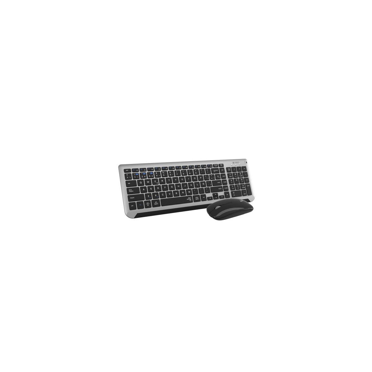 SUBBLIM Teclado con Raton Bluetooth 24G Combo Dual Prestige Extendido Gris Negro