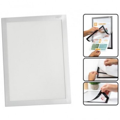 BOLSA 2 MARCOS MAGNeTICOS ADHESIVOS A4 GRIS FAIBO 40601