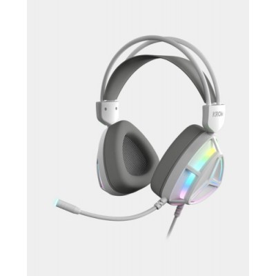 KROM KLASS PACK 4 en 1 RGB BLANCO KIT DE TECLADO RATON ALFOMBRILLA Y AURICULARES GAMING