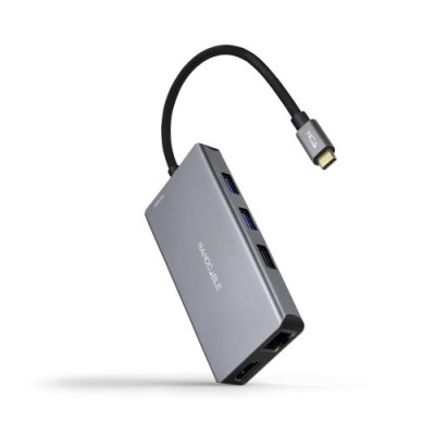 NANOCABLE HUB USB C 3XUSB A2XHDMIRJ45TFSDUSB C PD 100W