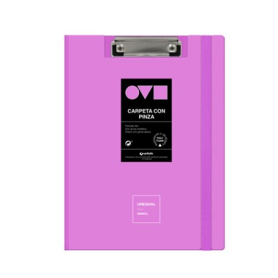 CARPETA A4 TAPA POLYFOAM CON PINZA SUPERIOR UNEQUAL MINIMAL LAVANDA GRAFOPLAS 1550969