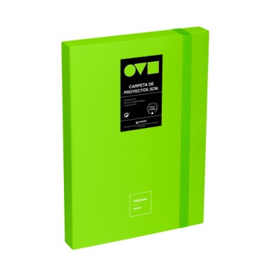 CAJA DE PROYECTOS 3CM EN POLYFOAM UNEQUAL MINIMAL VERDE GRAFOPLAS 91271021