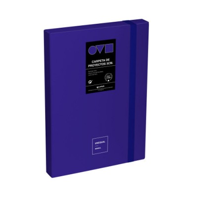 CAJA DE PROYECTOS 3CM EN POLYFOAM UNEQUAL MINIMAL AZUL GRAFOPLAS 91271030