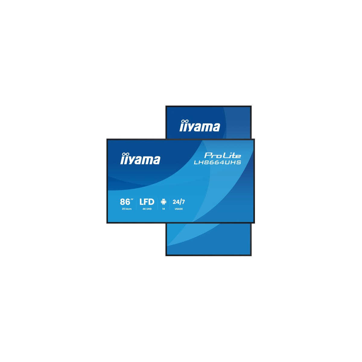 iiyama LH8664UHS B3AG pantalla de senalizacion Pantalla plana para senalizacion digital 217 m 856 Wifi 450 cd m 4K Ultra HD Neg
