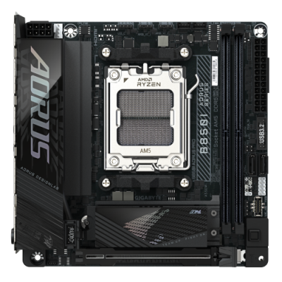 GIGABYTE B850I AORUS PRO Placa Base Compatible con procesadores AMD Ryzen Serie 9000 VRM digital de 821 fases hasta 8400MHz DDR