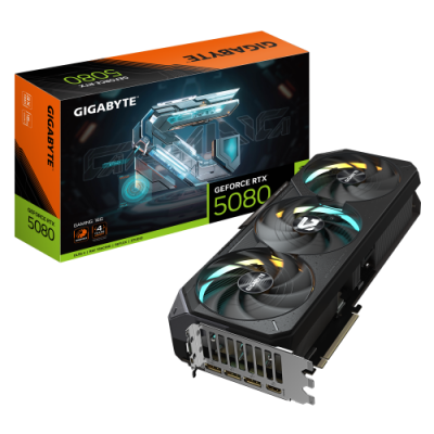 GIGABYTE GeForce RTX 5080 GAMING 16G Tarjeta Grafica 16GB GDDR7 256 bits PCI E 50 2617MHz Core Clock 3 x DisplayPort 1 x HDMI N
