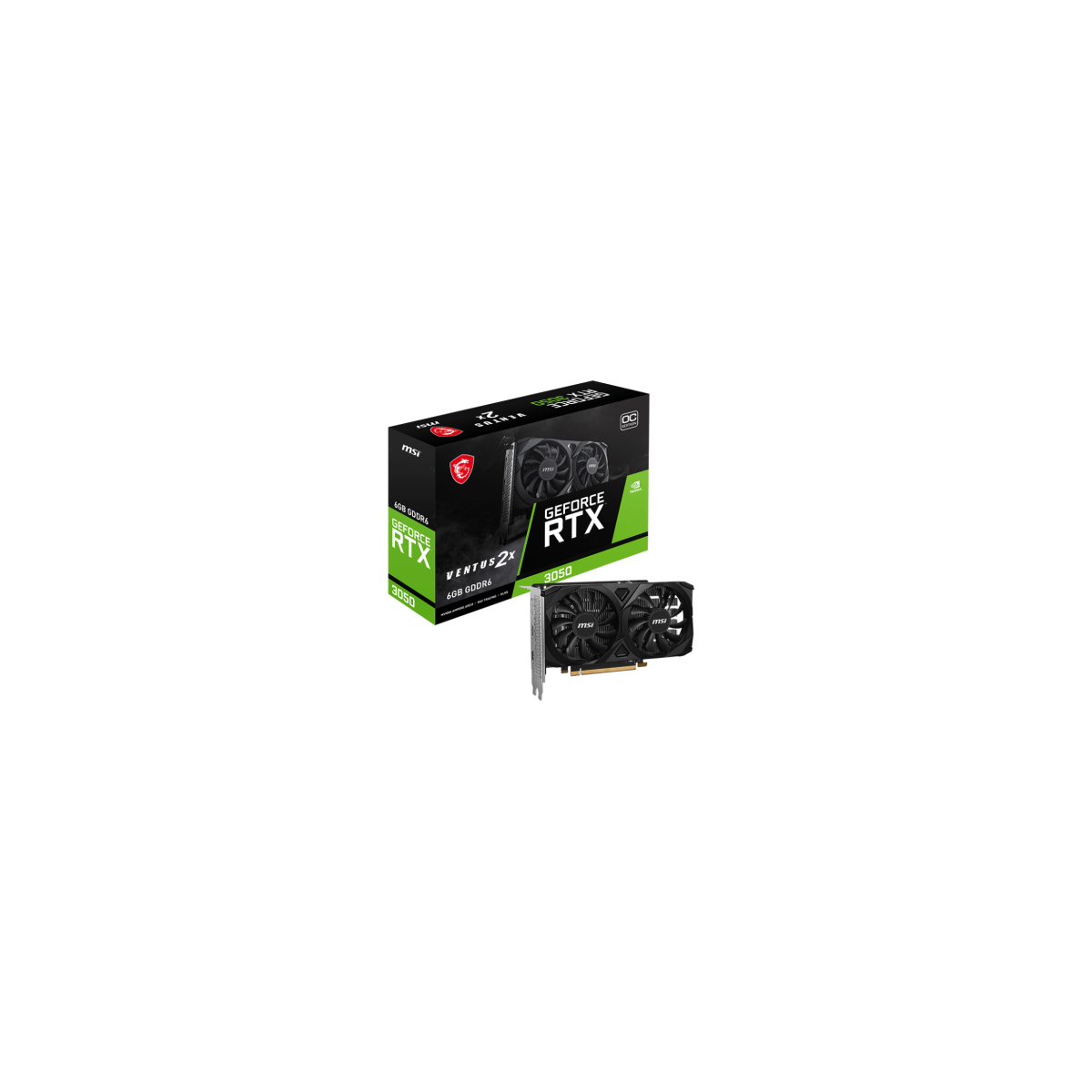 MSI VENTUS GeForce RTX 3050 2X E 6G OC NVIDIA 6 GB GDDR6