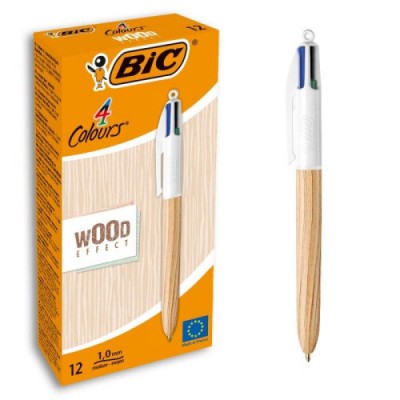 BOLiGRAFO 4 COLORES WOOD BIC 508964