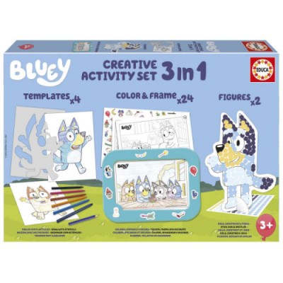 SET 3 IN 1 BLUEY CREATIVE ACTIVITY SET EDUCA BORRAS 19887