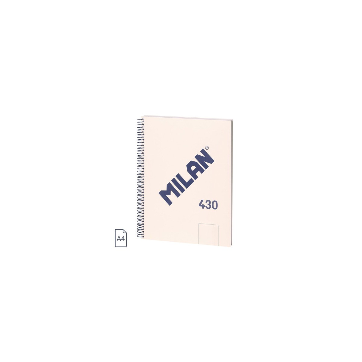 CUADERNO A4 CON ESPIRAL Y TAPA DURA 80 HOJAS BLANCAS DE 95 GR M COLECCIoN 430 SINCE 1918 BEIGE MILAN 57141E80BG