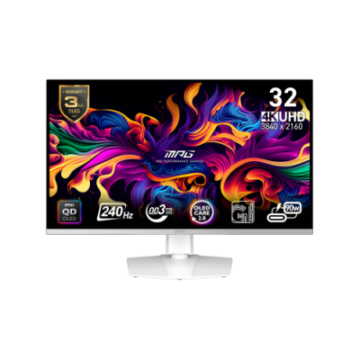 MSI MPG 321URXW QD OLED pantalla para PC 80 cm 315 3840 x 2160 Pixeles 4K Ultra HD Blanco