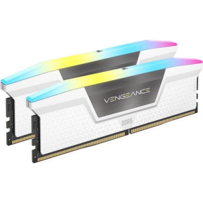 MEMORIA CORSAIR DDR5 32GB 2X16GB PC6000 VENGEANCE RGB BLANCA CMH32GX5M2E6000Z36W