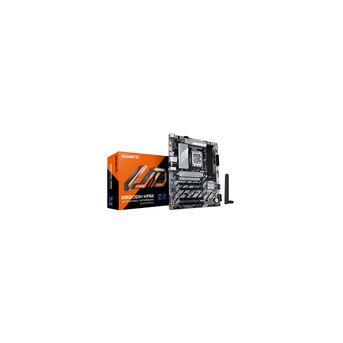 GIGABYTE B860 DS3H WIFI6E Placa base CPUs Intel Core Ultra VRM de 8122 fases hasta 9066MHz DDR5 1xPCIe 50 1xPCIe 40 M2 LAN 25 G