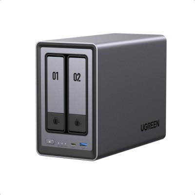 Ugreen NASync DXP2800 NAS System 2 Bay Compacto Intel N N100 8 GB DDR5 0 TB UGOS Pro Negro