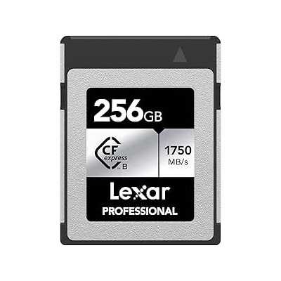 LEXAR 256GB PROFESSIONAL CFEXPRESS TYPE B CARD SILVER UP TO 1750MB S READ 1300MB S WRITE