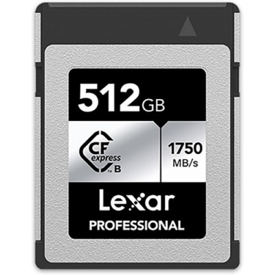 LEXAR 512GB PROFESSIONAL CFEXPRESS TYPE B CARD SILVER UP TO 1750MB S READ 1300MB S WRITE