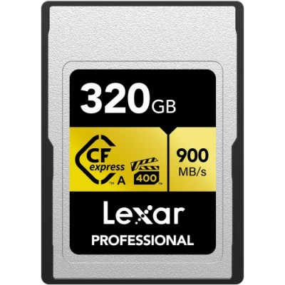 LEXAR 320GB PROFESSIONAL CFEXPRESS TYPE A CARD GOLD SERIE UP TO 900MB S READ 800MB S WRITE VPG 400