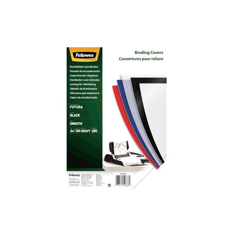 PACK 100 PORTADAS POLIPROPILENO TRANSLUCIDO 450 MICRAS A4 FELLOWES 54770