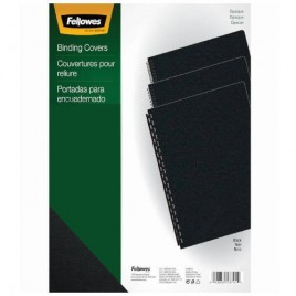 PACK 100 PORTADAS PVC OPACO NEGRO 180 MICRAS A4 FELLOWES 5100301