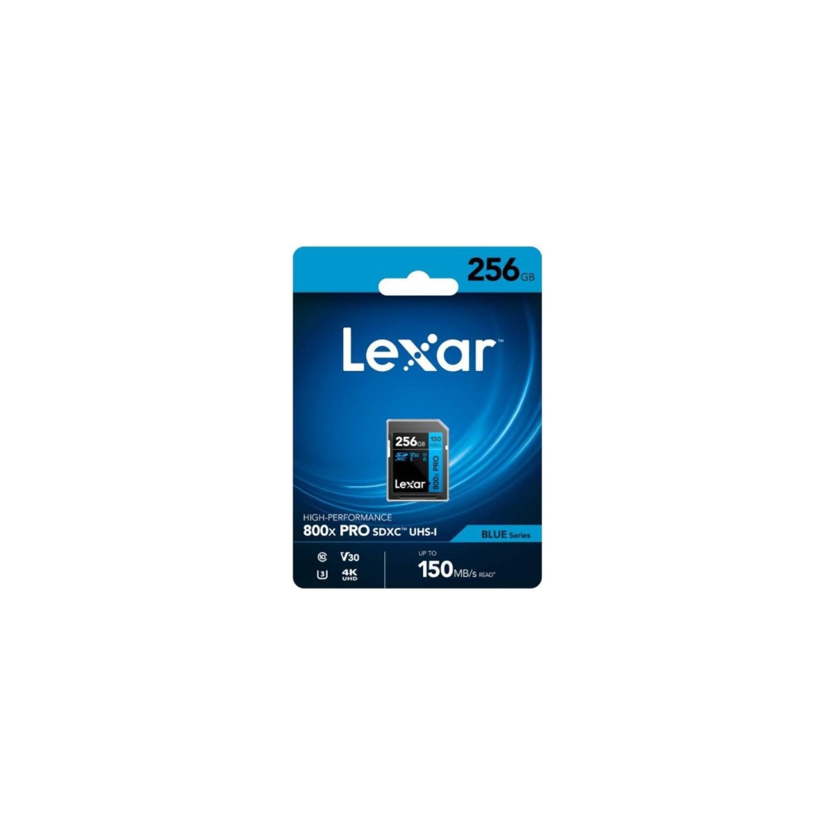 LEXAR 256GB PROFESSIONAL 800X PRO SDXC UHS I CARDS UP TO 150MB S READ 45MB S WRITE C10 V30 U3