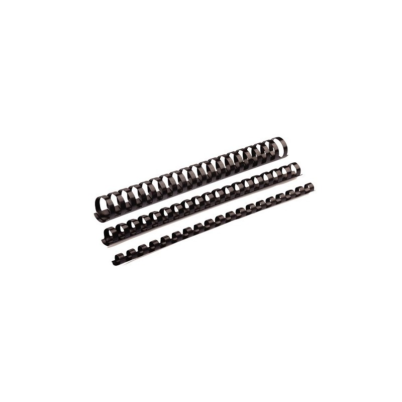 PACK 100 CANUTILLOS PLASTICO 8 MM NEGRO FELLOWES 5345707