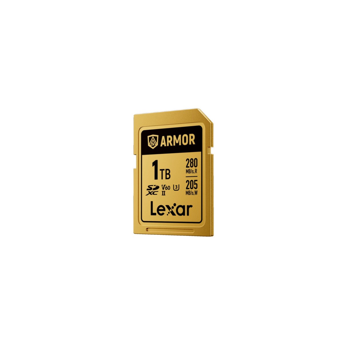 LEXAR 1TB PROFESSIONAL ARMOR GOLD SDXC UHS II CARDS UP TO 280MB S READ 210MB S WRITE C10 V60 U3STAINLESS STEEL CASING IP68