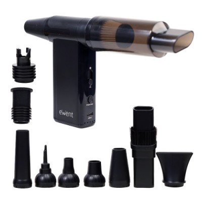 EWENT PISTOLA DE AIRE COMPRIMIDO 8 VELOCIDADES ASPIRADOR BOMBA DE VACIO E INFLADOR 180000 RPM