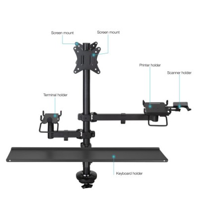 TOOQ SOPORTE MESA TPV IMPRESORA PANTALLAS TERMINAL TECL