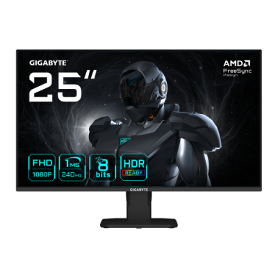 GIGABYTE GS25F2A Monitor Gaming 25 FHD 1920 x 1080 240Hz 1ms 300 cd m Display HDR 10 HDMI 20 DisplayPort 14