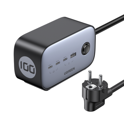 Ugreen DigiNest Pro 1 salidas AC Tipo C 18 m 4 3680 W Negro