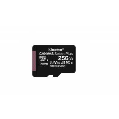 KINGSTON 256GB MICSDXC CANVAS SELECT PLUS 100R A1 C10 CARDADP